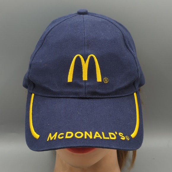 Creatacatalog Other - Vintage 2006 McDonalds Employee Hat Cap Blue Yellow Strapback Adjustable